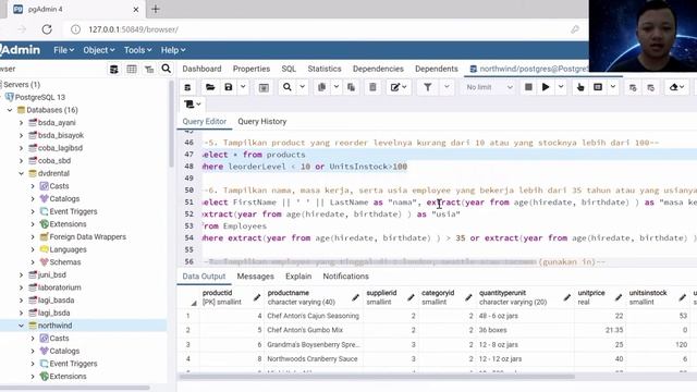 praktikum basis data kelas D modul praktikum sql where dan fungsi agregat смотреть онлайн