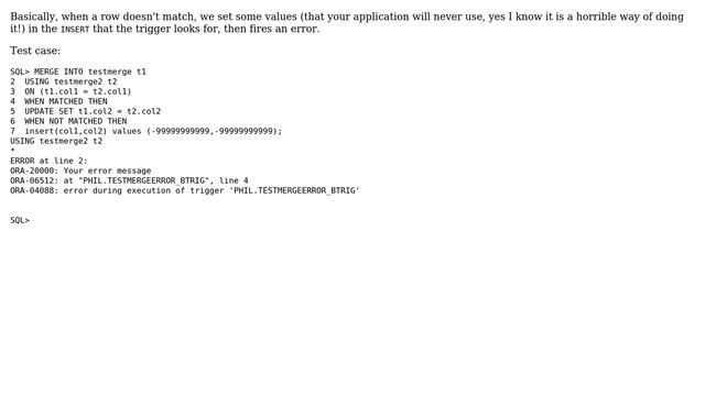 Report an error in merge's when-not-matched-then clause (3 Solutions!!) смотреть онлайн