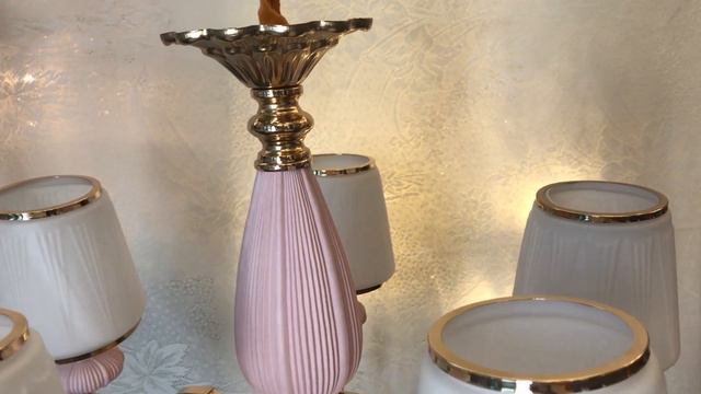 Heidi 5 Light French Vintage Rose Water Pink Crystal Chandelier, (24.5"W23.6”H) XTK-30318-5