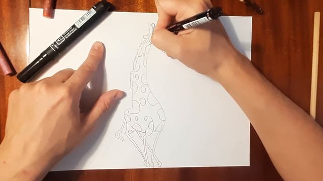 Как нарисовать симпатичного жирафа.