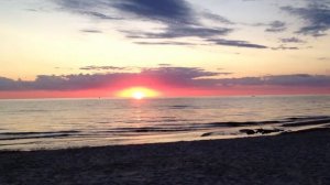 Балтийское море. Закат в Паланге. Baltic Sea. Sunset in Palanga.