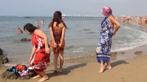 как завязать платок. на море. 1.