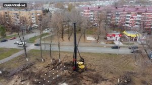 В САМАРЕ НАЧАЛИ СТРОИТЕЛЬСТВО ПЕРВОГО НАДЗЕМНОГО ПЕРЕХОДА.