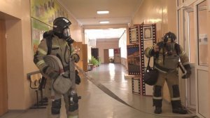 Пожарные учения в в школе