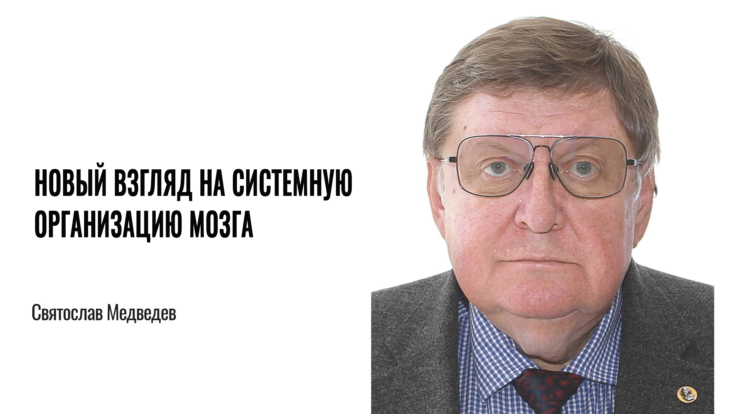 Новый взгляд на системную организацию мозга. Святослав Медведев