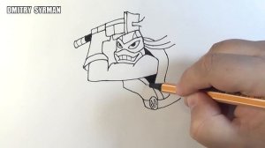 How to draw Leonardo, TMNT 2018, Как нарисовать Черепашку Ниндзя