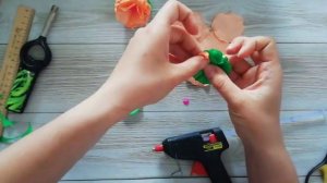 Простой цветок канзаши / гвоздика канзаши МК