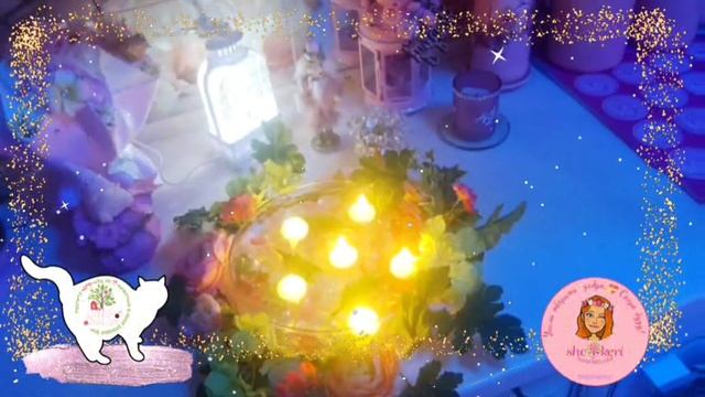 ? Лёгкий подсвечник из трёх элементов ? Ваза, декор из фикс прайс и свечи на  батарейках