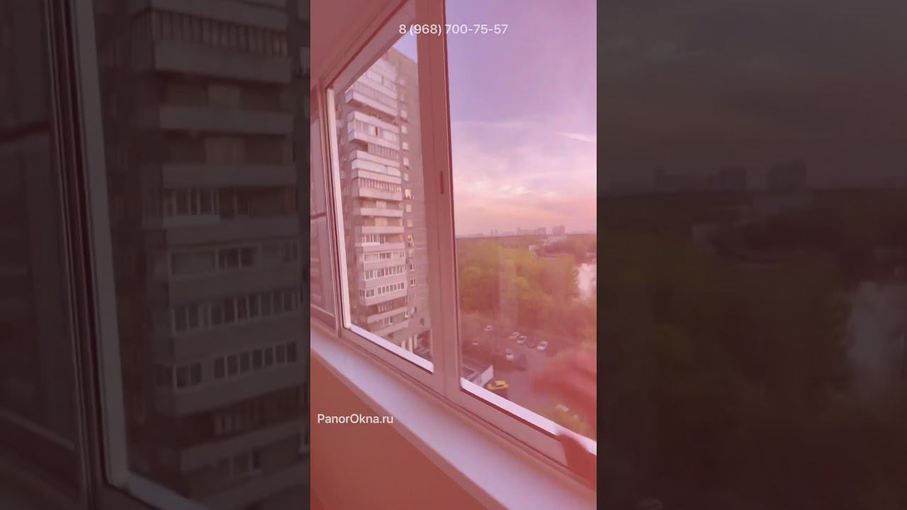 Остекление 12-ти метрового балкона раздвижным окнами #остеклениебалкона #раздвижноеостекление