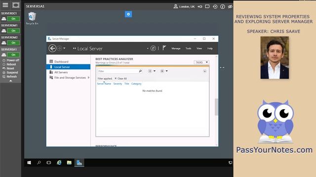 Chapter 1 | Activity 1-2 - Reviewing System Properties and Exploring Server Manager смотреть онлайн