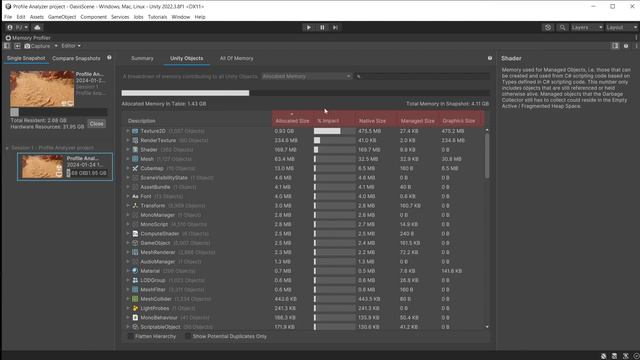 Memory Profiler Walkthrough & Tutorial ｜ Unity