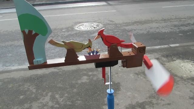 Red Bird - Red Cardinal bird whirligig. Just a technical test of all the mechanics. смотреть онлайн