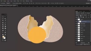 Realistic egg making in Photoshop step by step part 1