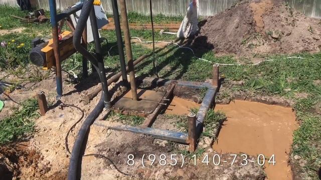 Бурение скважин переносной буровой установкой