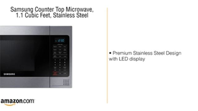 Samsung Counter Top Microwave, 1.1 Cubic Feet, Stainless Steel смотреть онлайн