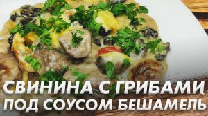 Свинина с Грибами под Соусом Бешамель\ Очень Вкусно и Быстро