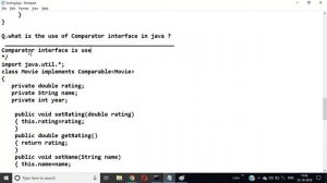 what is the use of Comparator interface in java