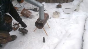Дешевле только даром!!! ???Делаем печку для палатки своими руками. Из автомобильного ресивера..mp4