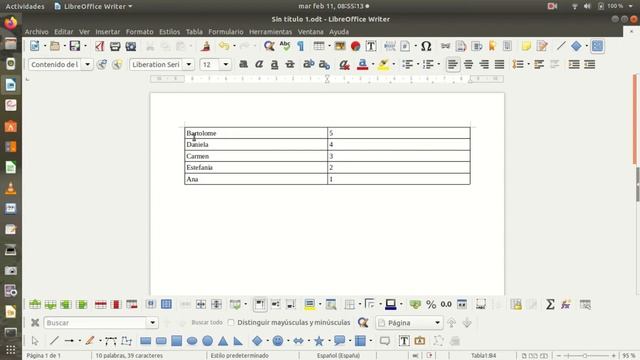 Ordenar tabla en libre office writer смотреть онлайн