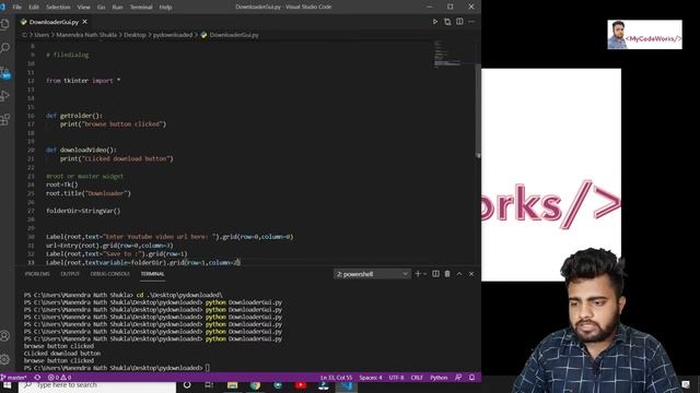 ?YouTube Video Downloader Python | GUI Based Tool | Python Complete Project Tutorial | MyCodeWorks