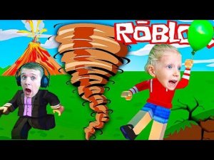 Остров Выживания в ROBLOX при плохой ПОГОДЕ играем с Миланой роблокс летсплей от FFGTV