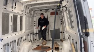 VW Crafter van conversion sound deadaning with DODO mat