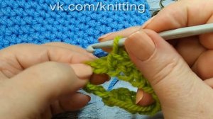 Узор крестики крючком. Круговое вязание. Crochet cross stitch pattern. Circular knitting