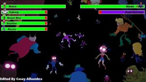 Teen Titans Go! To the Movies (2018) Final Battle with healthbars 1/2