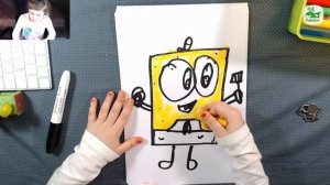 Дети рисуют Спанч Боба / Катя сама