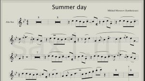 Syntheticsax - Summer Day (Score for alto Sax Alto)