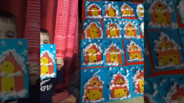 Аппликация "Домик для Деда Мороза " средняя группа Незнайка смотреть онлайн