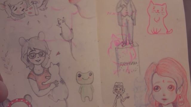 ламповый обзор скетчбука ✨ истории рисунков ☕️ смотреть онлайн