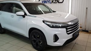 Забронировали полиуретановой пленкой часть кузова автомобиля Exceed VX