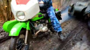 мотоциклы урал - днепр зимой в лесу