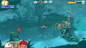 Angry Birds 2: Part-18 Gameplay/Walkthrough Level 121-125 Bamboo Forest Greasy  Swamp