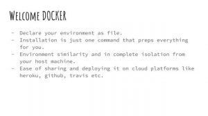 Lecture 1 - How is docker solving the problem in software development ?