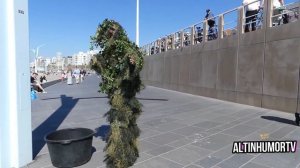 Прикол на Пляже ( Живой Куст )