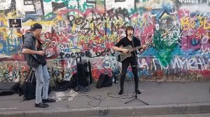 Москва, Арбат , стена Цоя, песня "Перемен"
