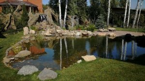 Искусственные скалы с водопадом и озером на участке (#LANDSCAPE) Ландшафтный дизайн