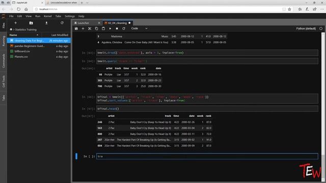 Cleaning Data In Python Using Pandas In Data Mining Example, Statistics With Python For Data Scienc