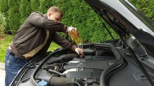 Что будет если залить растительное масло в ДВС Мерседес GL500 Bi-Turbo