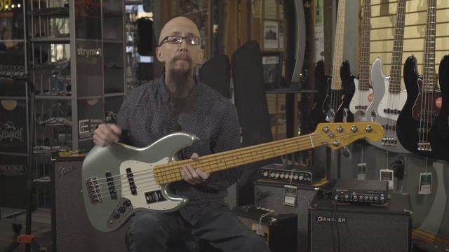 Fender American Professional II Jazz Bass V Mystic Surf Green смотреть онлайн