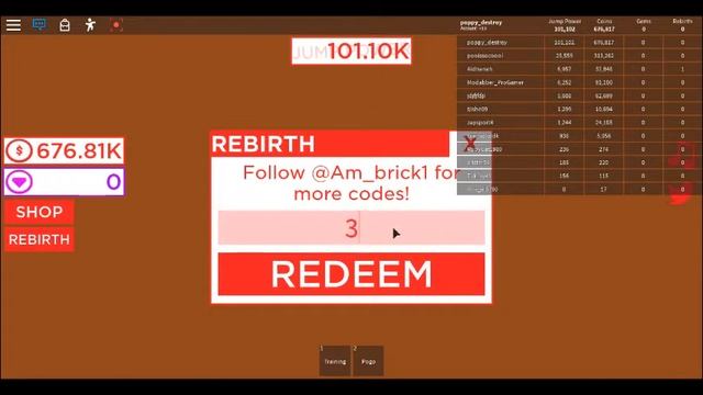 4 codes in Pogo Simulator (roblox) смотреть онлайн