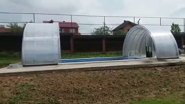 дистанционное управление навесом бассейна.