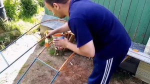 ОПОРА ДЛЯ ВЬЮНА. Шпалера своими руками.Дикий виноград