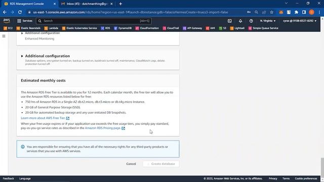 Create a PostgreSQL Database with Amazon RDS