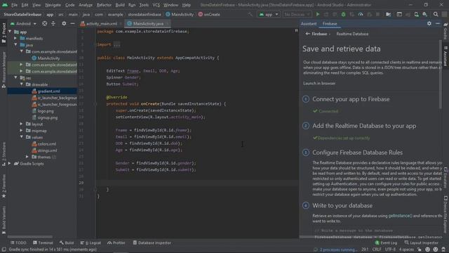 How to Store data in Firebase Database Using Android Application смотреть онлайн