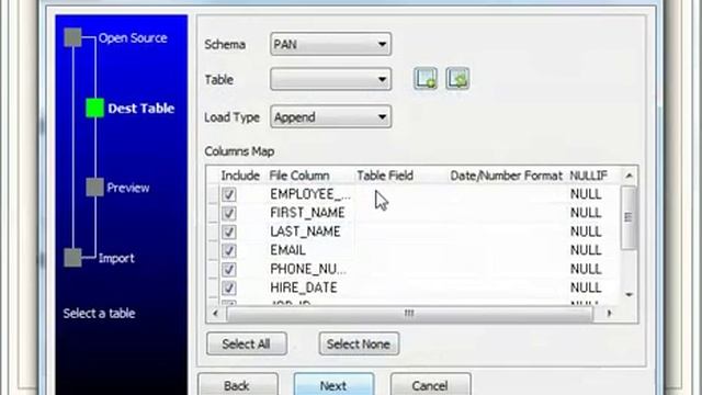 Export SQLite query results to DB2