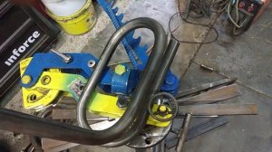 самодельный рычажный трубогиб с  универсальной сегментной плашкой