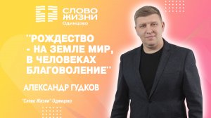 Александр Гудков"Рождество - на земле мир, в человеках благоволение"/Служение от 24.12.23/г.Одинцово